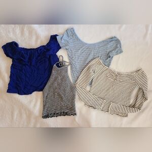 Bundle of **3** THREE super cute casual summer crop tops size xs/s/m